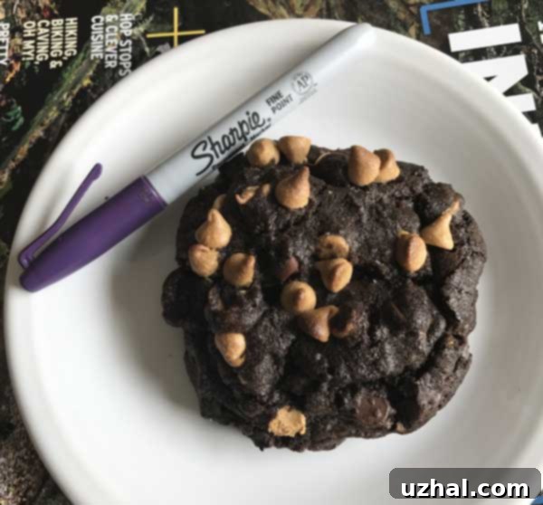 A Levain-style cookie copycat, showing its thick texture
