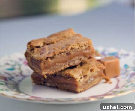 caramel filled blondies
