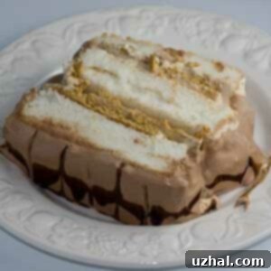 Heavenly Mocha Cloud Minis 2 Chocolate whipped cream on a mocha mousse filled angel food cake loaf.