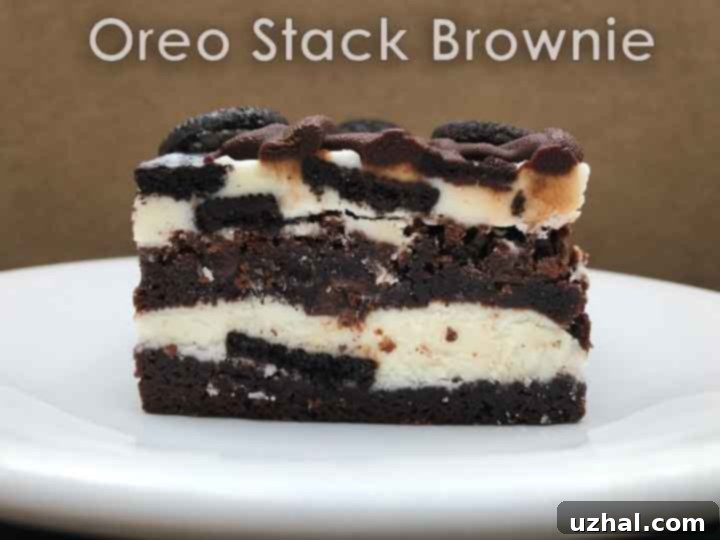 Homemade Oreo Stack Brownie Starbucks Copycat