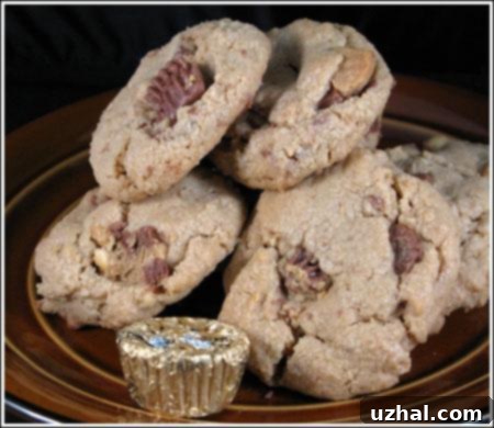 Peanut Butter Milk Chocolate Cookies with candy pieces