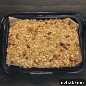 How to make chunky granola by baking at a low temperature for a long time.
