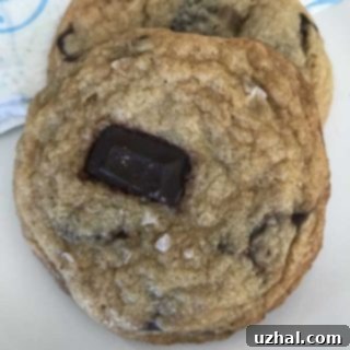 flat chocolate chunk cookies
