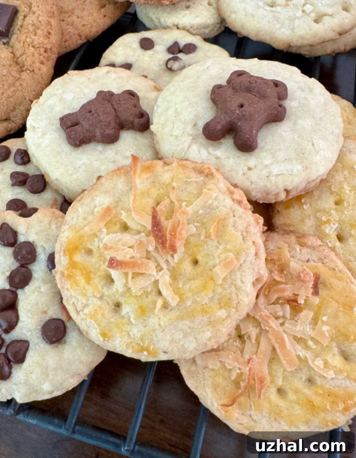 Coconut Sugar Cookie Cut-Outs, beautifully decorated and ready to eat.