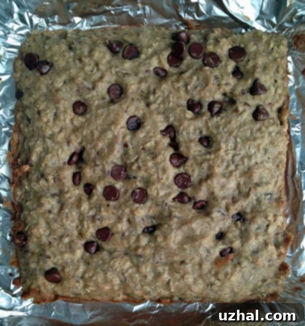 Freshly baked Vegan Banana Walnut Chocolate Chip Bars cooling on a rack, showcasing their golden-brown top and delightful texture.