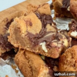 Nutella Marbled Peanut Butter Bars