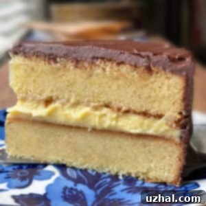 Slice of Joy of Cooking Boston Cream Pie