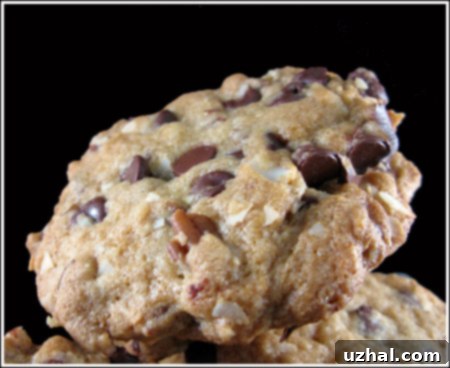 THOUGHTS: The user wants me to translate and "originalize" the provided Turkish title into English.
However, the provided title "Small Batch Chocolate Chip Pecan Coconut Cookies" is already in English. The instruction says: "Asagidaki Başlığı İngilizce çevir ve özgünleştir" which means "Translate the title below into English and make it original." If the given title is *already* English, then the "çevir" (translate) part is not applicable in the traditional sense. It might imply "rephrase" or "make it sound more engaging/unique." The original prompt:
"Asagidaki Başlığı İngilizce çevir ve özgünleştir, sadece 1 adet özgün başlığı ver çevirdiğin başlığı özel karakterler varsa sil ve özel karakter ekleme * gibi ve İşte özgün başlık: gibi cümleler kurmadan, sadece başlığı yaz.
Small Batch Chocolate Chip Pecan Coconut Cookies" Let's break down the rules:
1. **Translate to English and make it original:** The input is already English. So, the task is to make it original/more engaging, while keeping the core meaning.
2. **Only 1 original title:** Provide only one output.
3. **Remove special characters from the *translated* title if any, and don't add special characters:** The input has no special characters. The output should also not have any.
4. **No introductory phrases like "İşte özgün başlık:"**: Just the title itself. The core request is to "özgünleştir" (make it original/unique) from the given "Small Batch Chocolate Chip Pecan Coconut Cookies." What makes a title original or engaging?
* Adding descriptive adjectives (e.g., "Gourmet," "Irresistible," "Decadent")
* Focusing on a key characteristic (e.g., "Mini," "Homemade")
* Creating a more evocative phrase.
* Slightly reordering or emphasizing components. Let's brainstorm some options for "Small Batch Chocolate Chip Pecan Coconut Cookies": * *Too similar:* Small Batch Pecan Coconut Chocolate Chip Cookies (just reordered)
* *Adding a descriptor:* Decadent Small Batch Chocolate Pecan Coconut Bites
* *Focusing on taste/experience:* Irresistible Small Batch Pecan Coconut Chocolate Treats
* *More concise/catchy:* Chocolate Pecan Coconut Bites (loses "small batch" unless implied by "bites")
* *Emphasizing homemade/comfort:* Cozy Small Batch Chocolate Pecan Coconut Cookies
* *Slightly more sophisticated:* Artisanal Small Batch Chocolate Pecan Coconut Cookies
* *Playing on "batch":* A Perfect Batch: Chocolate Pecan Coconut Cookies
* *Highlighting texture/flavor:* Chewy Chocolate Pecan Coconut Cookies (might not be accurate if not specified)
* *A bit more active:* Bake a Small Batch of Chocolate Pecan Coconut Cookies (too long, more of a call to action) The original title "Small Batch Chocolate Chip Pecan Coconut Cookies" is very descriptive and functional. "Originalizing" it means giving it a bit more flair or a specific angle, without losing the core information (chocolate chip, pecan, coconut, cookies, small batch). Let's try to keep "Small Batch" as it's a defining characteristic. Option 1: Elevate "small batch" and the ingredients.
"Gourmet Small Batch Chocolate Pecan Coconut Cookies" - "Gourmet" adds a sense of quality/originality. Option 2: Focus on the appeal.
"Irresistible Small Batch Chocolate Pecan Coconut Treats" - "Irresistible" adds allure, "Treats" is a broader term than cookies but works. Option 3: Make it sound more homemade/cozy.
"Cozy Small Batch Chocolate Pecan Coconut Cookies" Option 4: A slightly more elegant phrasing.
"Handcrafted Small Batch Chocolate Pecan Coconut Cookies" Considering the instructions, the goal is "özgünleştir" which means to make it unique or original. Simply adding an adjective like "Gourmet" or "Irresistible" is a good way to do this without changing the fundamental meaning or length too much. Let's choose one that sounds appealing and distinct from the very functional original.
"Small Batch Chocolate Chip Pecan Coconut Cookies" If I were to pick one that adds a touch of uniqueness and appeal:
"Decadent Small Batch Chocolate Pecan Coconut Cookies"
"Irresistible Small Batch Chocolate Pecan Coconut Cookies"
"Gourmet Small Batch Chocolate Pecan Coconut Cookies" I will go with "Decadent" as it evokes a rich, indulgent experience, which is suitable for cookies of this type. It's concise and adds a strong positive descriptor. It doesn't use any special characters. It's a single title. Final check:
- Translate/Originalize: Yes, originalizing the existing English title.
- 1 title: Yes.
- No special characters: Yes.
- No intro phrases: Yes.
- Just the title: Yes. 3 Close-up of a plate of freshly baked Chocolate Chip Pecan Coconut Cookies, showing melted chocolate and toasted nuts.
