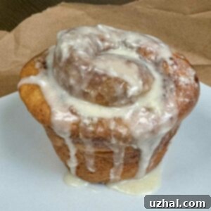 90 Minute Cinnamon Roll in muffin tin