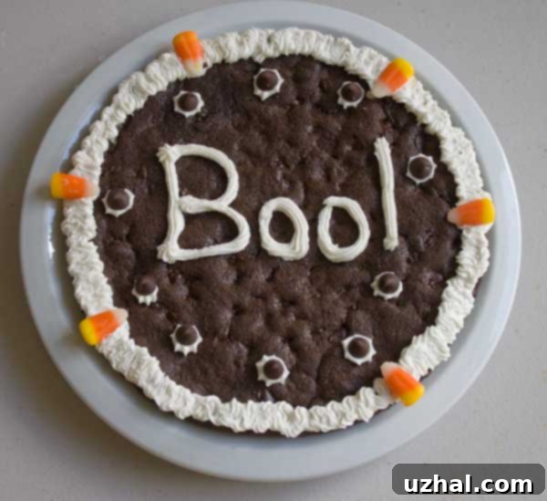 Chocolate Cookie Cake with frosting and M&Ms