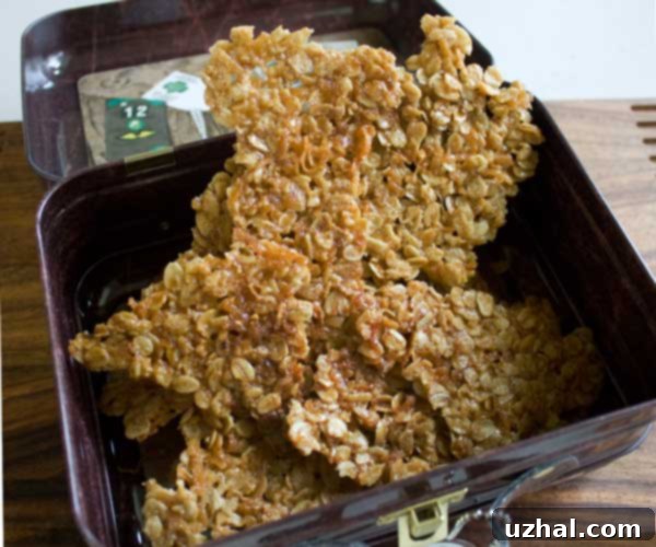 Oatmeal Cookie Brittle - a crispy, buttery, flour-free dessert