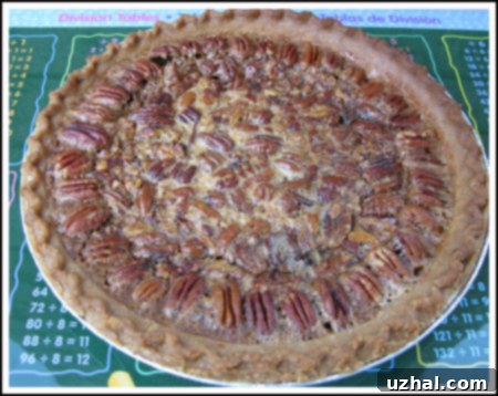 Rich slice of Brown Butter Pecan Pie with a golden-brown crust