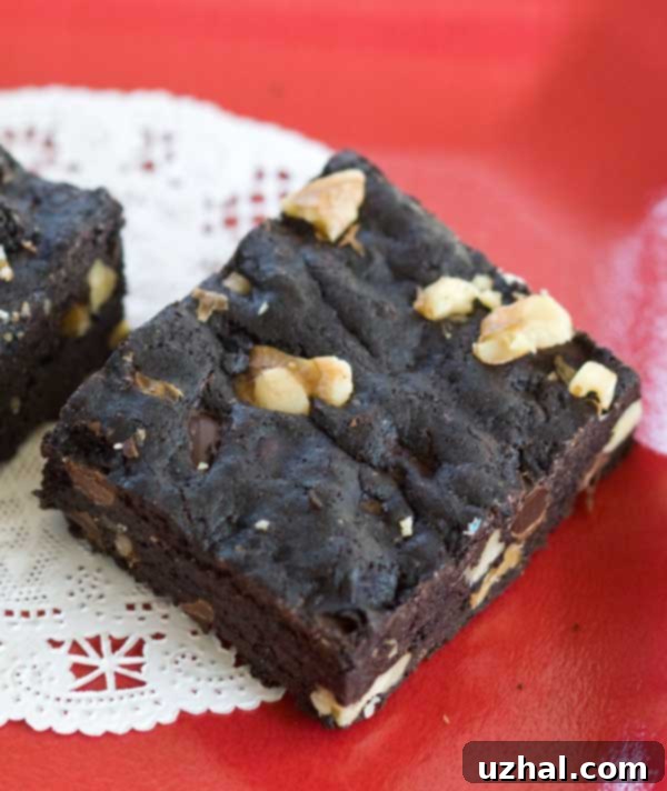 Delicious Jalapeno Walnut Brownies, a perfect blend of sweet, rich chocolate and a delightful spicy kick