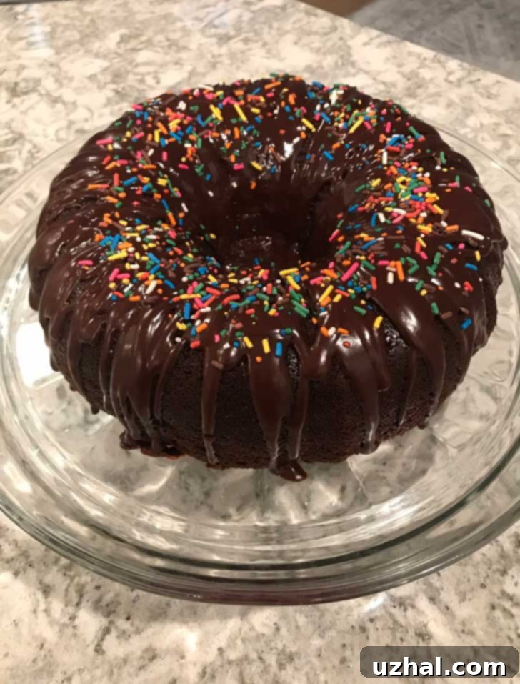 Perfectly Chocolate Bundt Cake with Ganache Glaze