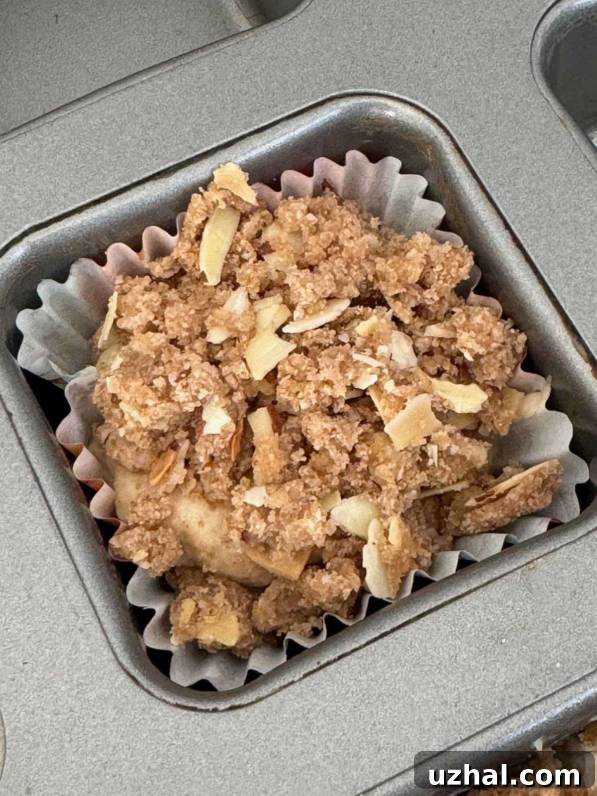 Sour Cream Coffee Cake Cupcake made with pancake mix