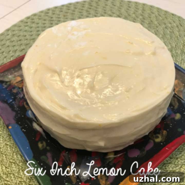 Zesty Six Inch Lemon Cake 2 Six Inch Lemon Cake
