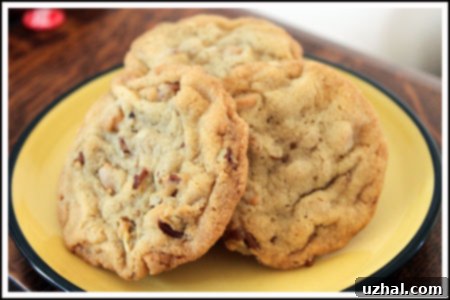 Crinkly butterscotch pecan cookies, dusted with powdered sugar, showcasing their soft texture.