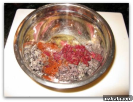 Houston's Veggie Burger mixture in a bowl, showing its texture before forming into patties.