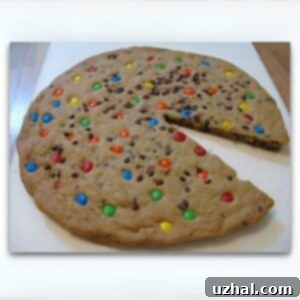 Giant Chocolate Chip Cookie Cake with M&Ms