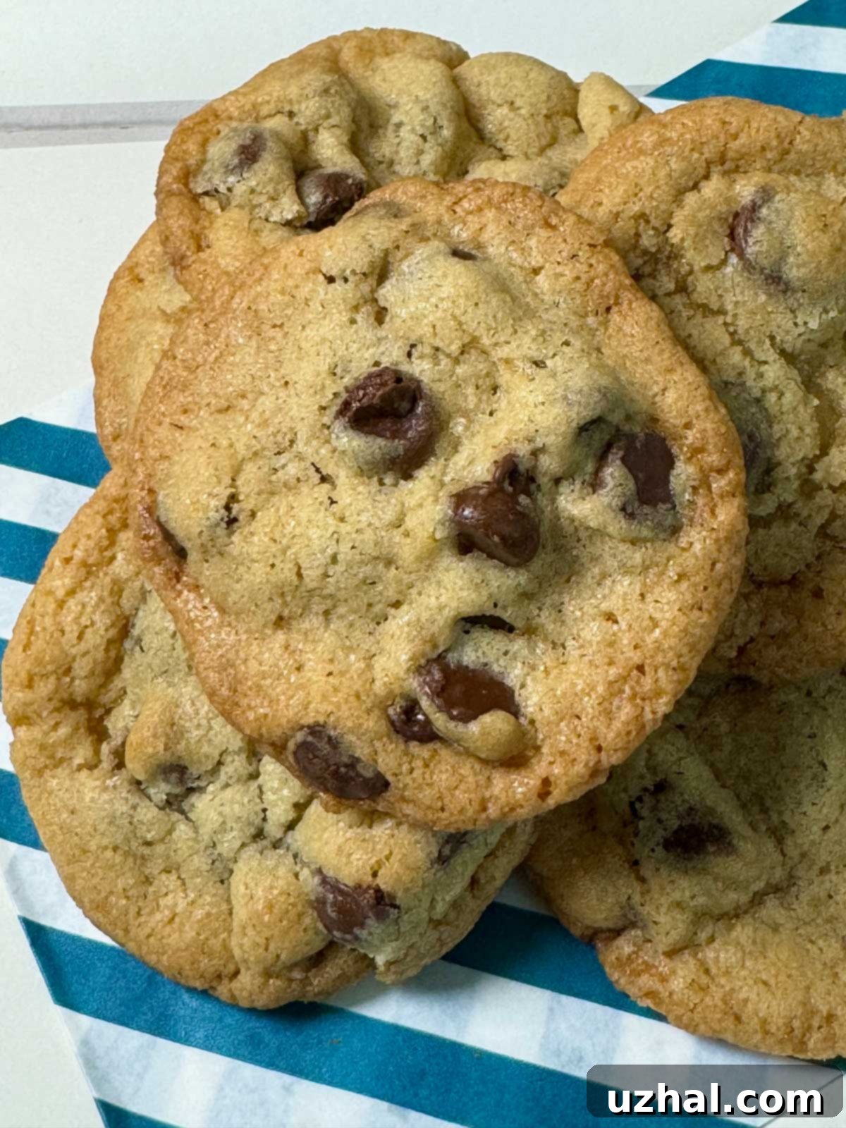 Classic Crunchy Chocolate Chip Cookies from The King Arthur Cookie Companion.