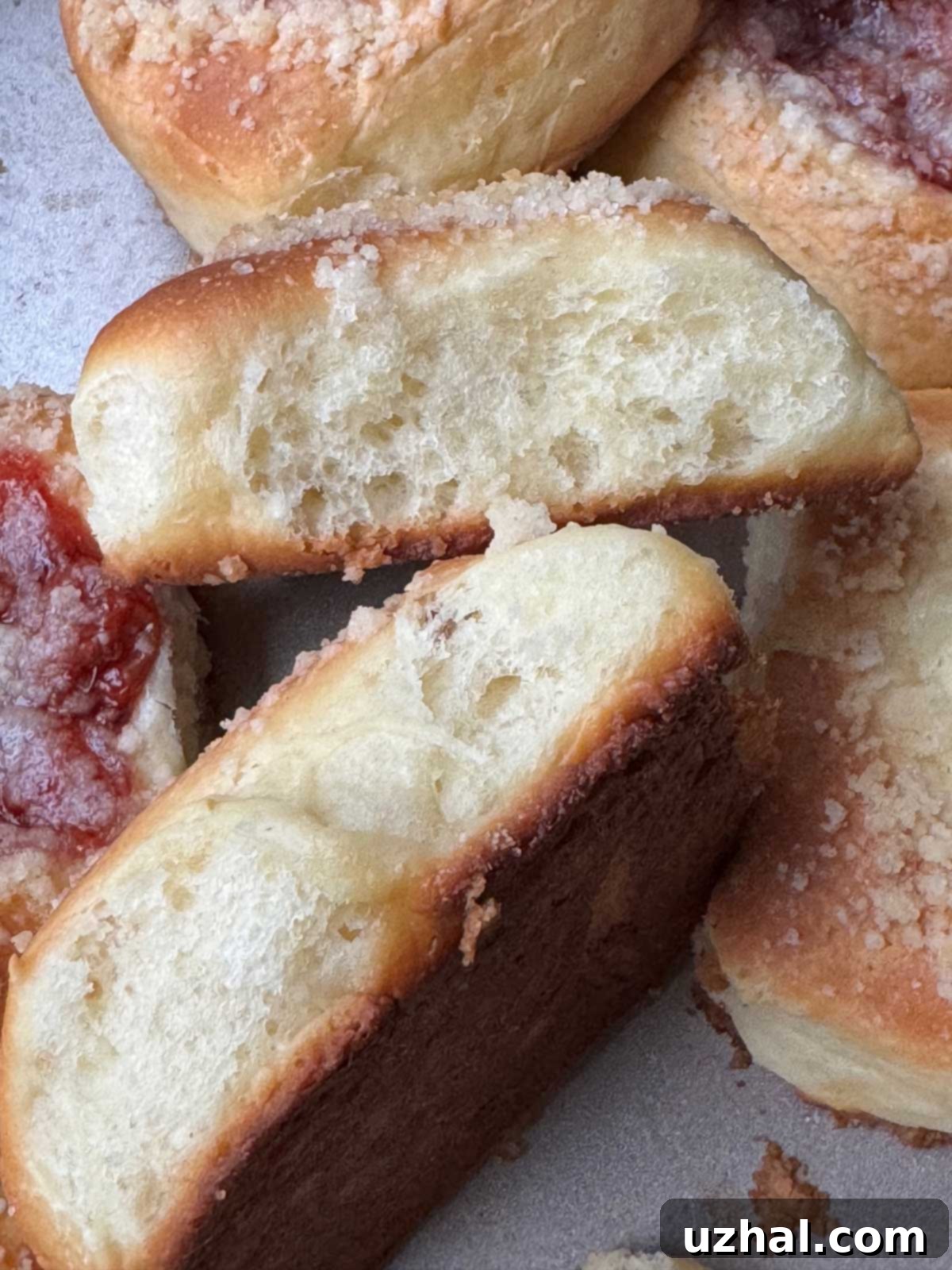 Sour cream used in kolache dough to impart a light texture