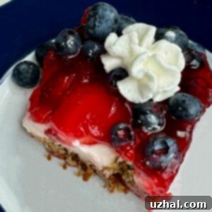 Layered Strawberry Dessert for Fourth of July