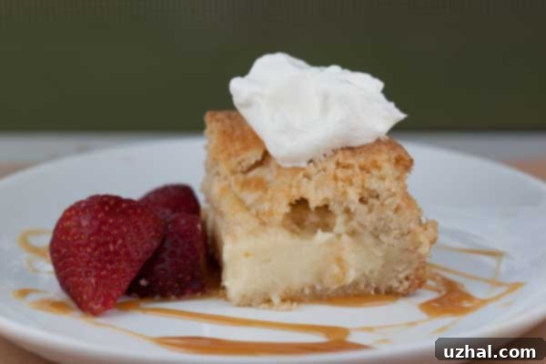 A serving of Basque cake with fresh berries and whipped cream.