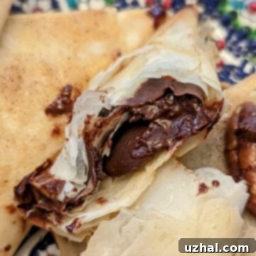 Chocolate Phyllo Triangles