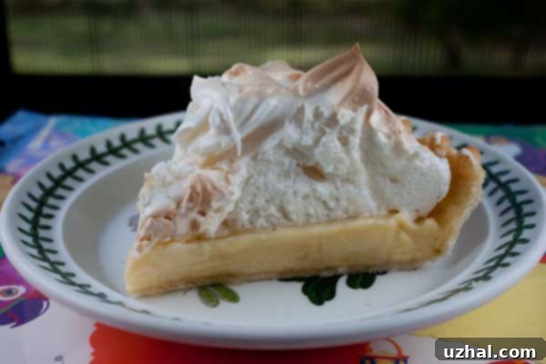 A glorious whole Mile High Key Lime Pie, ready to be served.