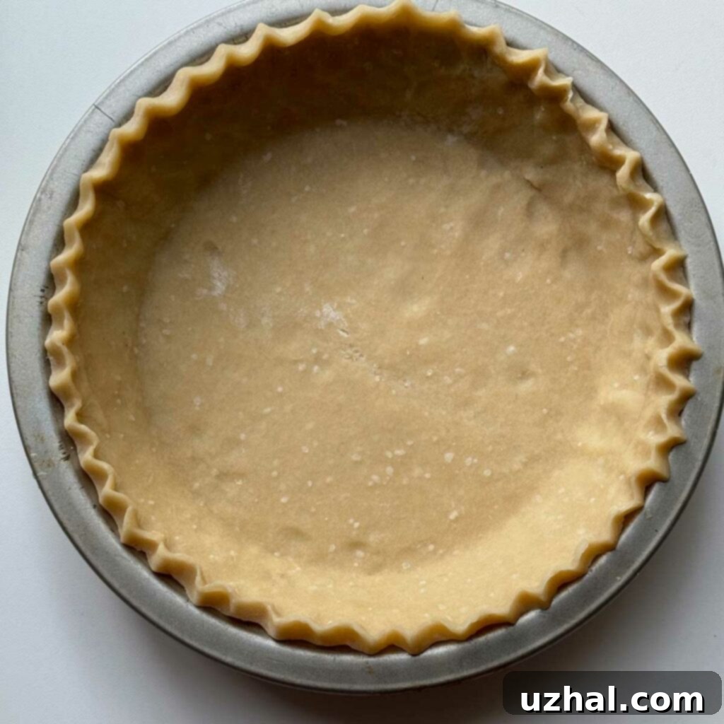 Unbaked pastry crust for a 9-inch pie