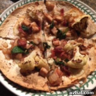 chicken pizza with smoked gouda and caramelized onions