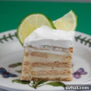Key Lime Icebox Cake - a delightful layered frozen dessert.