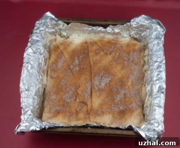 Crescent Roll Cheesecake Coffee Cake 3 Crescent Roll Cream Cheese Coffee Cake in an 8-inch pan.