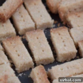 Close-up of perfectly baked Scottish Shortbread fingers.