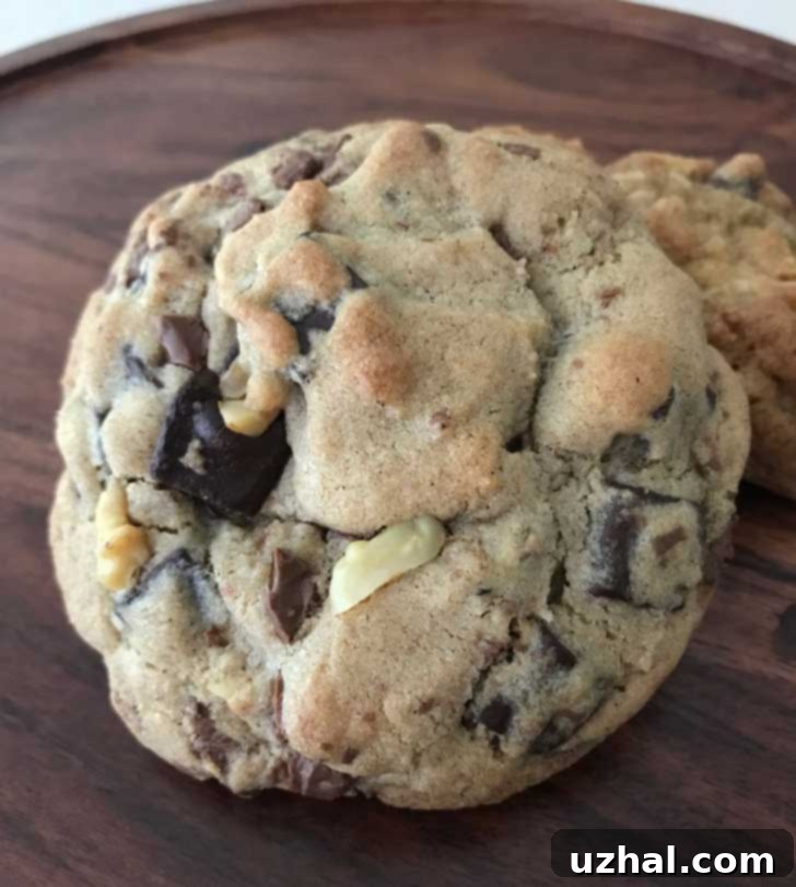 Close-up of a giant Whole Wheat Chocolate Chip Cookie
