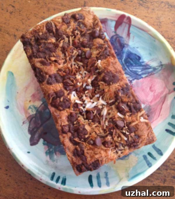 Close-up of a generously topped Chocolate Streusel Coffee Cake