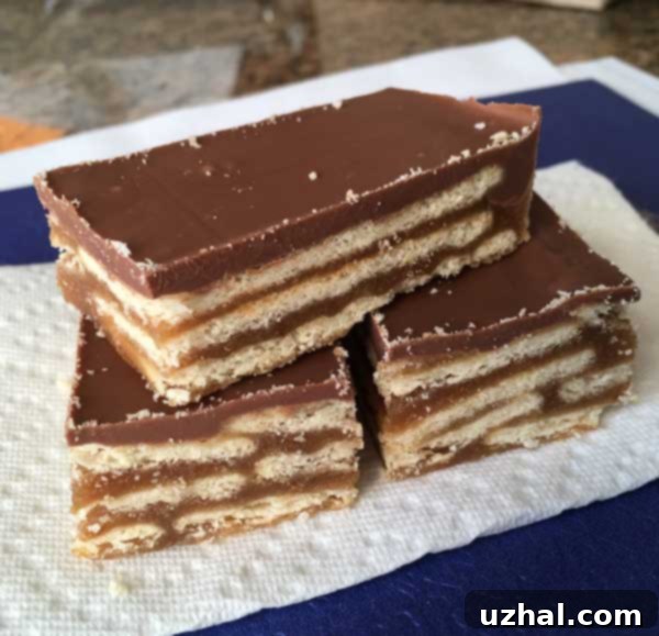 Close-up of Club Cracker Bars, often mistaken for Mock Kit Kat or Twix