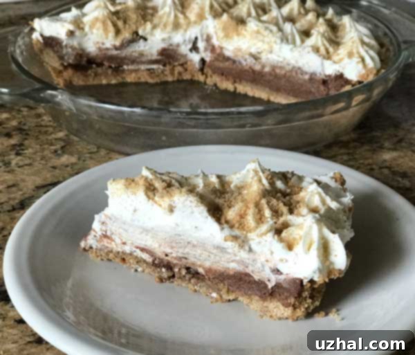 Slice of Mexican Chocolate Cream Pie
