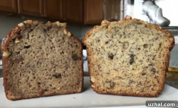 Comparison of real Starbucks Banana Bread next to homemade copycat