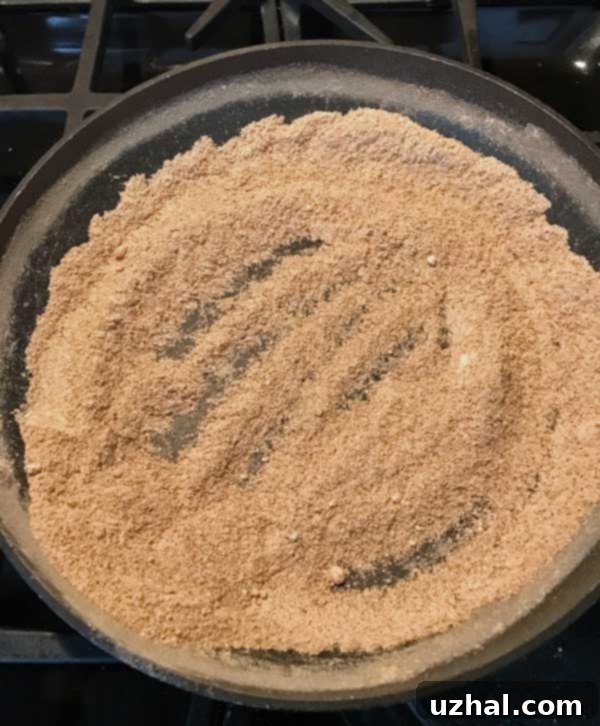 Toasted rye flour in