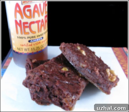 Agave Black Bean Brownies - a fudgy, healthier dessert option