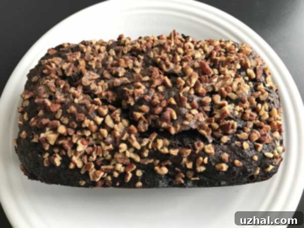 Decadent Dark Chocolate Banana Bread with Pecans