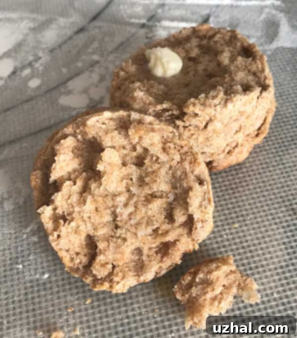 Honey Whole Wheat Biscuit ready to be eaten