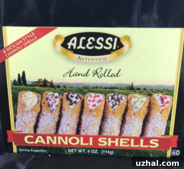 Alessi packaged cannoli shells that only need a good cannoli filling recipe, ready for convenience.