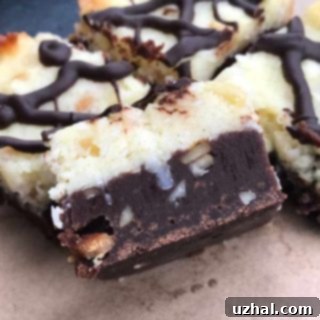 Almond Macaroon Brownies, a delicious dessert with coconut and chocolate