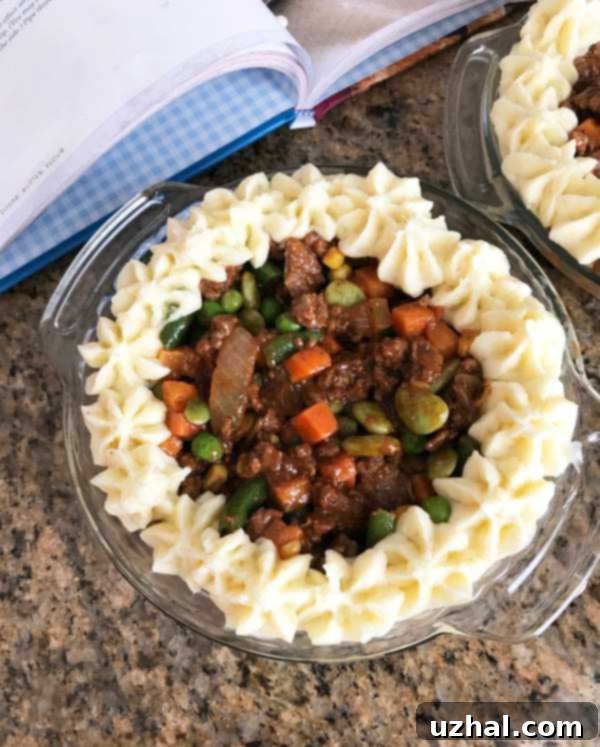Lost Shepherd's Pie with a golden mashed potato topping