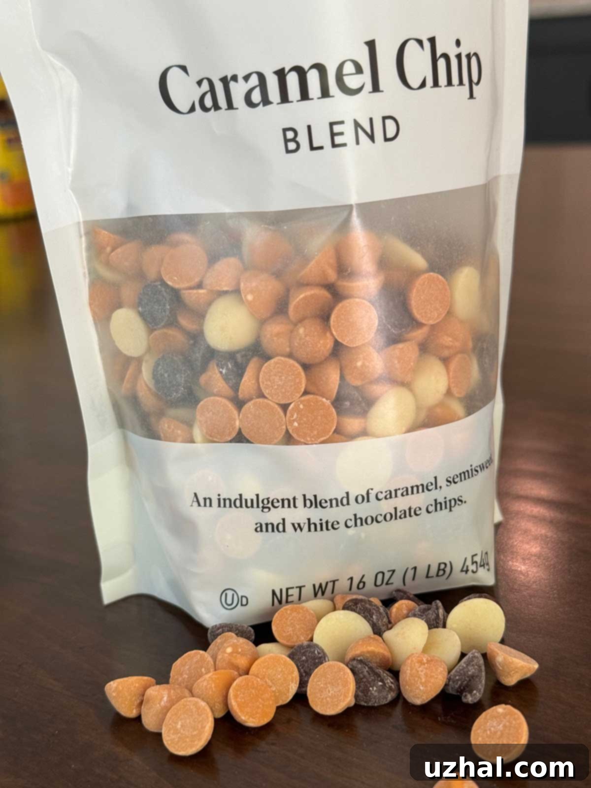 King Arthur Caramel Chips Blend are perfect for making giant chocolate chip cookies.