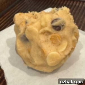 Giant Caramel Chip Macadamia Cookies dough ball.