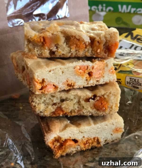 pumpkin spice blondie cookie bars