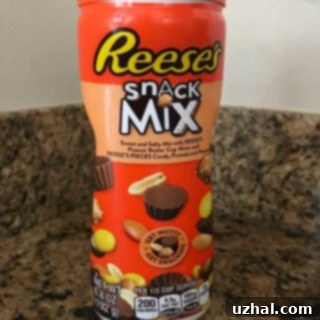 A delicious batch of 3D Chewy Chocolate Reese's Cookies with melted chocolate drizzle and Reese's Snack Mix topping.